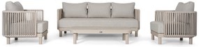 Stoel en Bank Loungeset 5 personen Rope Zand/Beige  Lifestyle Garden Furniture Solento