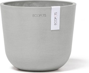 Ecopots bloempot Oslo Mini 16 - Rond - White Grey - Diameter 16 x H13,7 cm