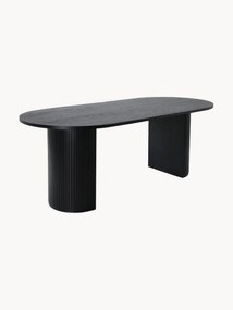 Ovale houten eettafel Bianca, 200 x 90 cm