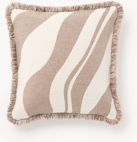 Jacquard kussenhoes Rui met franjes