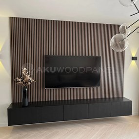 AkuPanel 300 cm Walnoot   - Akoestische panelen