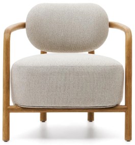 Kave Home Melqui Fauteuil Gebogen Eikenhout