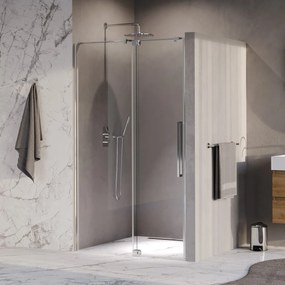 Brauer Stellar nisdeur met vaste wand 120cm chroom