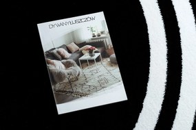 Tapijt HAMPTON Kader ROND zwart