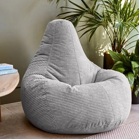 Cloudy Cord Zitzak Stoel - Grijs