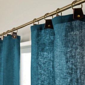 Gordijn in gewassen linnen met ringen, Private