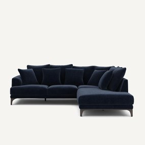 Hoekbank in chenille fluweel, ARMENTO