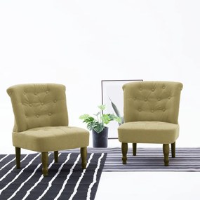 vidaXL Franse stoelen 2 st stof groen