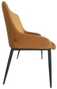 House of Rebels Eetkamerbank - Beau - 150 cm - Velvet - Okergeel - House of Rebels