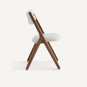 Notenhouten stoel, Camminata, ontwerp Emmanuel Gallina