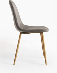 Set 4 Teok Fluwelen Stoelen