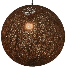 vidaXL Hanglamp rond E27 55 cm bruin