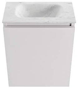 Mondiaz Ture DLux toiletmeubel 40cm cale met wastafel opalo midden zonder kraangat