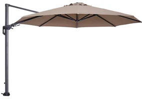 Garden Impressions Hawaii zweefparasol Ø350 cm - frame carbon black - doek taupe