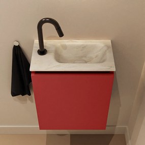 Mondiaz Ture DLux toiletmeubel 40cm fire met wastafel ostra rechts met kraangat