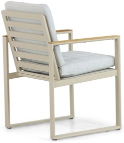 Tuinstoel Aluminium/Teak Taupe-naturel-bruin Lifestyle Garden Furniture Faro
