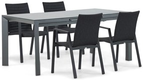 Tuinset 4 personen 180 cm Aluminium/textileen Grijs Osmen Joliet/Alicante