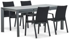 Tuinset 4 personen 180 cm Aluminium/textileen Grijs Osmen Joliet/Alicante