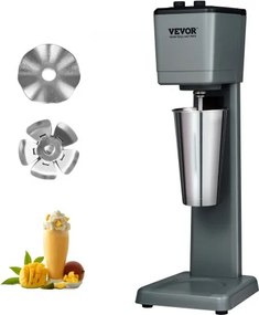 VEVOR Pro Drankmixer, 250W Milkshake Maker met enkele kop, 3 instelbare snelheden (15000 / 18000 / 21000 tpm), roestvrijstalen beker, Mixer voor melk- en eiwitshakes, cocktailmixer, barmixer