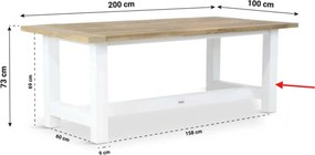 Tuinset 4 personen 200 cm Wicker Zwart Lifestyle Garden Furniture Crossway/Los