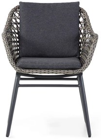 Lifestyle Garden Furniture Dolphin Dining Tuinstoel Mixed Black/taupe Wicker Taupe