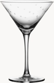 Mondgeblazen kristallen martini glazen Stars, 2-delig