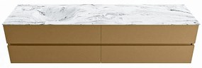 Mondiaz Vica DLux badmeubel 200cm oro 4 lades met wastafel glace links zonder kraangat