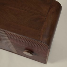 Smal Dressoir Hout Met Ronde Hoeken - 80x40x76cm.