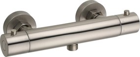 Saqu Essential thermostatische doucheset 15cm met 3 straalsoorten geborsteld staal