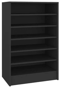vidaXL Schoenenkast 60x35x92 cm spaanplaat zwart