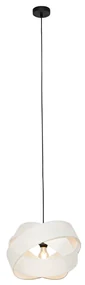 Stoffen Moderne hanglamp wit met zwart - Cloth Modern E27 rond Binnenverlichting Lamp