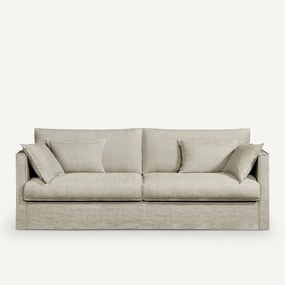 Sofa 3- of 4-zits in dik stonewashed linnen, Camille