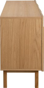 Eiken Dressoir Met 3D Vormen - 160x40x75cm.