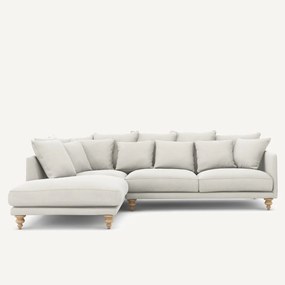 Linnen fluwelen hoekbank, LAZARE