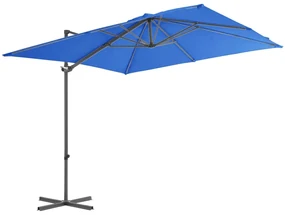 vidaXL Zweefparasol met stalen paal 250x250 cm azuurblauw