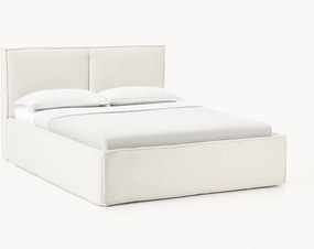 Bouclé gestoffeerd bed Dream met opbergruimte
