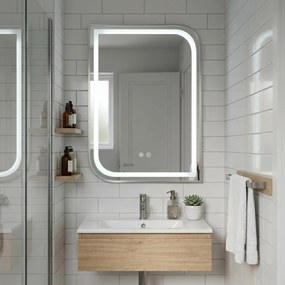 LED Spiegel ZONE 80x60 BRUSH NICKEL