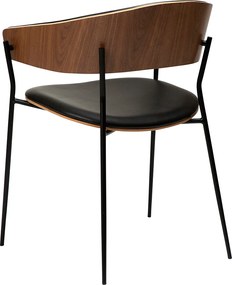 Dan-Form Crib Eetkamerstoel Gebogen Walnoot