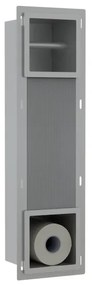 Fortifura Calvi Inbouw Reserve- en toiletrolhouder - Geborsteld RVS PVD (RVS) SW1126050/SW1126052