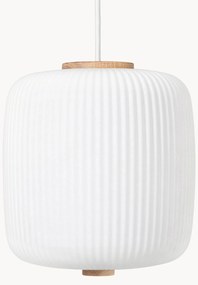 Mondgeblazen hanglamp EK61 van opaalglas