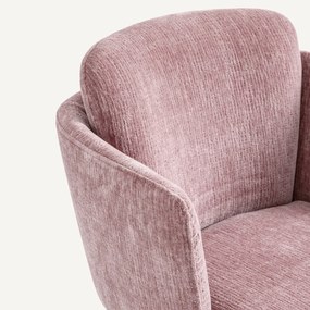 Tafelstoel met poten van notenhout en fluweel, Jabote