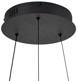 Moderne hanglamp zwart 59cm incl. LED 3-staps dimbaar - Anello Chandelier
