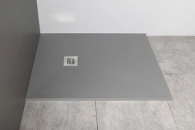Gelco Mitia rechthoekige douchebak stone-look 140x100cm grijs