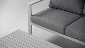 DATHO OUTDOOR Hoek Loungeset - Hawaii - Aluminium - Datho Outdoor - Wit/Lichtgrijs