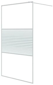 vidaXL Inloopdouchewand 115x195 cm transparant ESG-glas wit