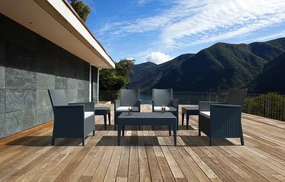 Siesta  Tuinstoel - California - Donkergrijs - Wicker Look - Siesta
