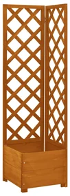vidaXL Latwerkplantenbak hoekmodel 40x40x150 cm vurenhout oranje