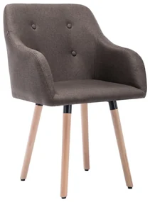 vidaXL Eetkamerstoelen 2 st stof taupe