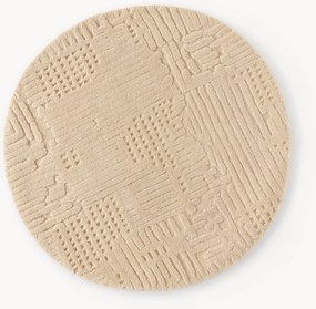 Rond wollen vloerkleed Merima, handgetuft