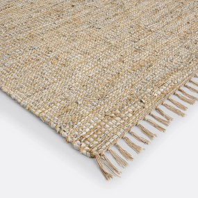 Vloerkleed in jute en leer, Aidas